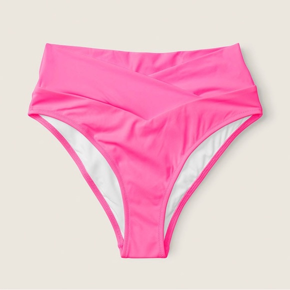 PINK Victoria's Secret Other - Victoria’s Secret Pink V Crossover Medium Bikini Bottoms New High Waisted